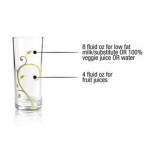 Portion Guidance Beverage Glass With Volume Metrics