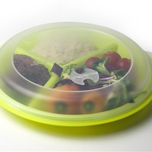 3 Section Lunch Plate With Lid